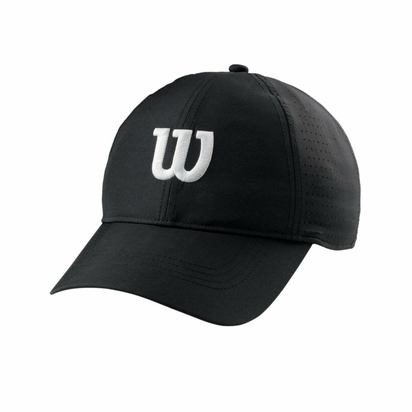 Wra777102 0 Ss19 Accessories Ultralight Tennis Cap U Black White Front.jpg