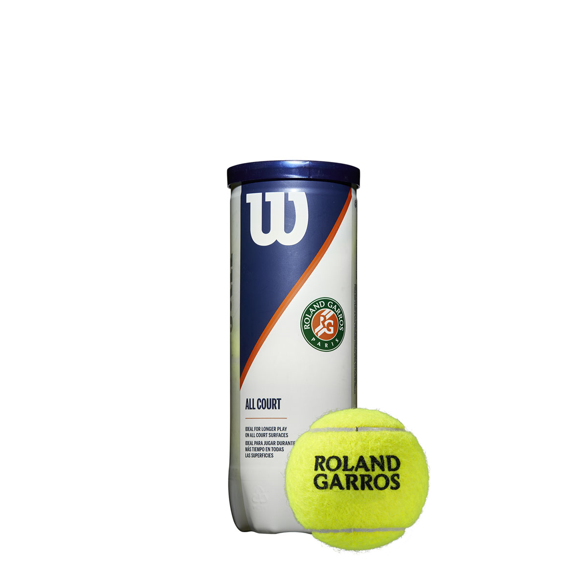 Wrt126400 4 Roland Garros All Court 3 Ball Can Clay Bu Donut Cap W Ball