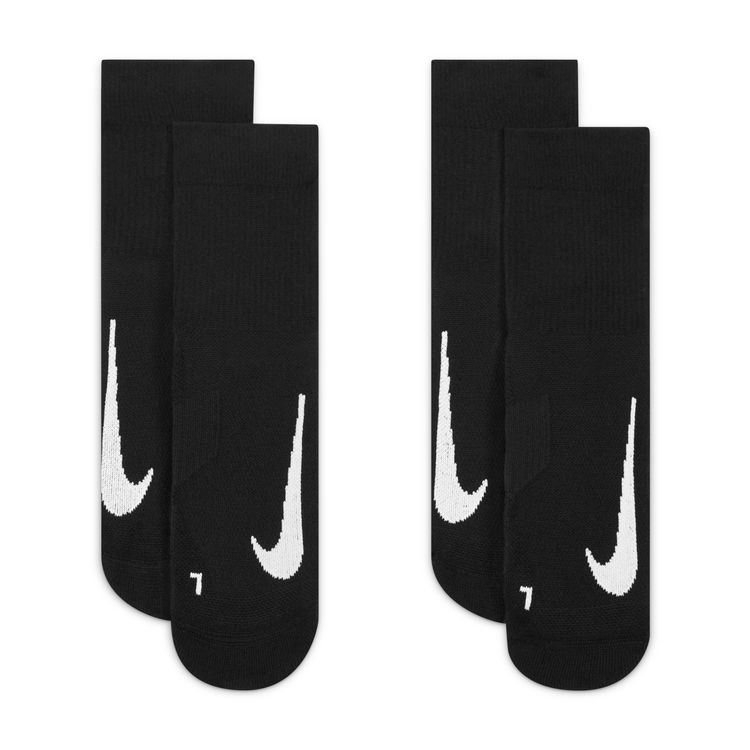 NIKECOURT MULTIPLIER MAX TENNIS ANKLE SOCKS (2 PAIRS) BLACK