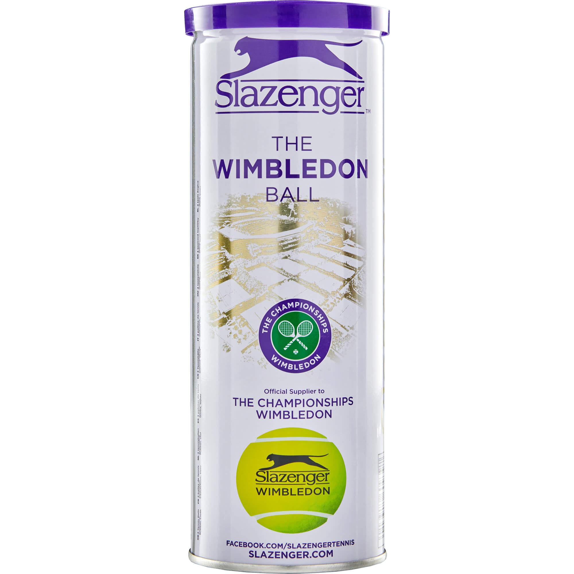 340916 Slazenger Wimbledon 3 Ball Can 2020 B