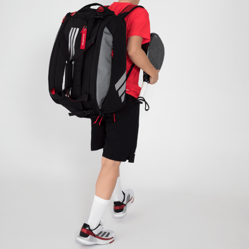 Racquet Bag Adidas Multigame Black Red 34 Ale Galan (8)