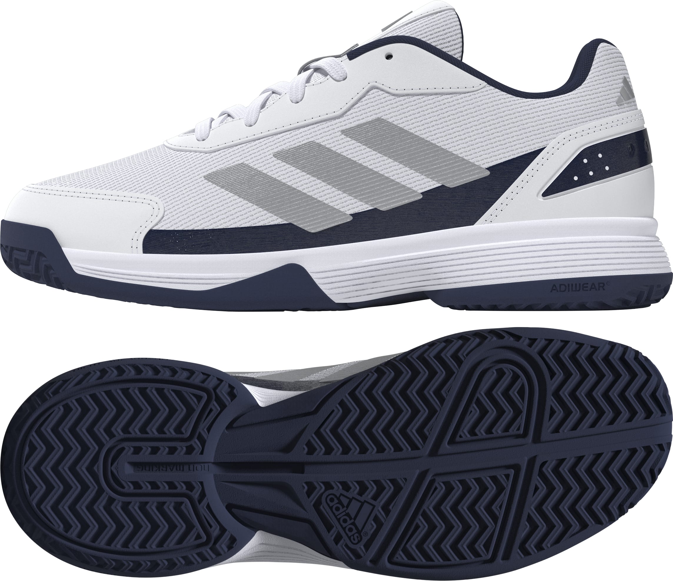 Jq9273 1 Footwear 3d Rendering Standard View White