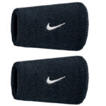Nike Swoosh Classic Doublewide Wristbands 2x Black Cn9640 74777
