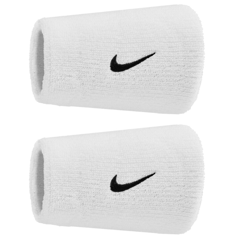 Nike Swoosh Classic Doublewide Wristbands 2x White Cn9640 85363