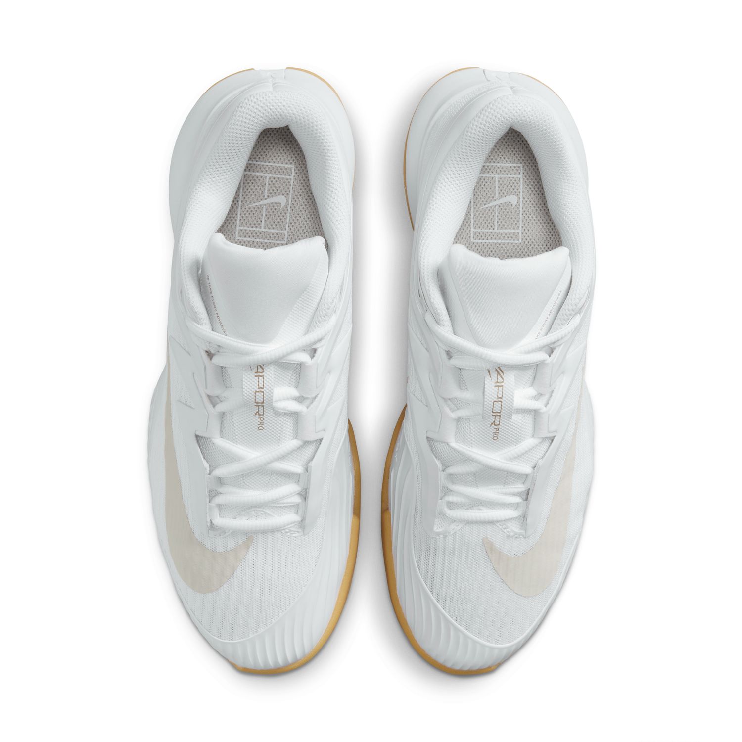 נעלי טניס נשים נייקי NIKECOURT VAPOR PRO 3 לבן — מבט מלמעלה