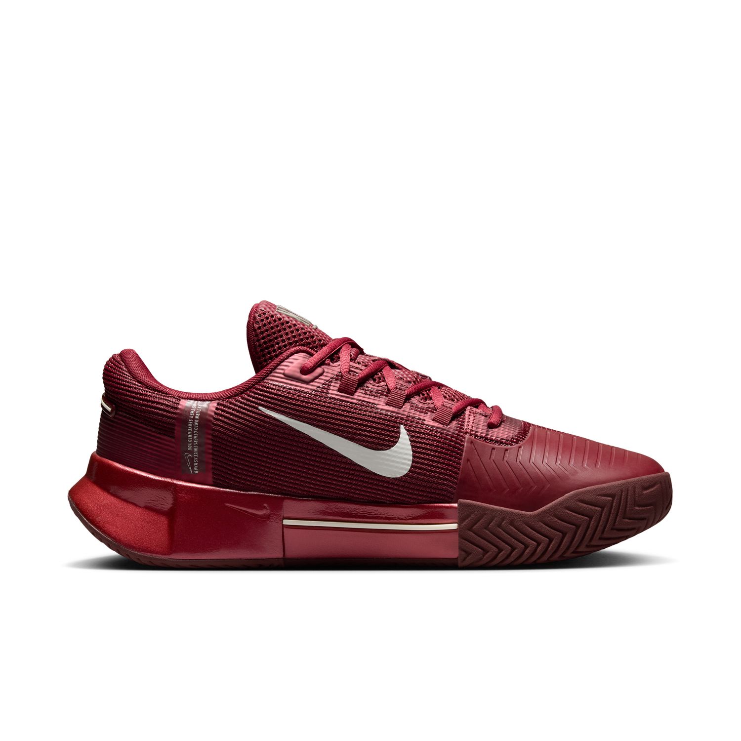 נעלי טניס גברים נייקי NIKECOURT ZOOM GP CHALLENGE 1.5 PREMIUM אדום — מבט צד נגדי