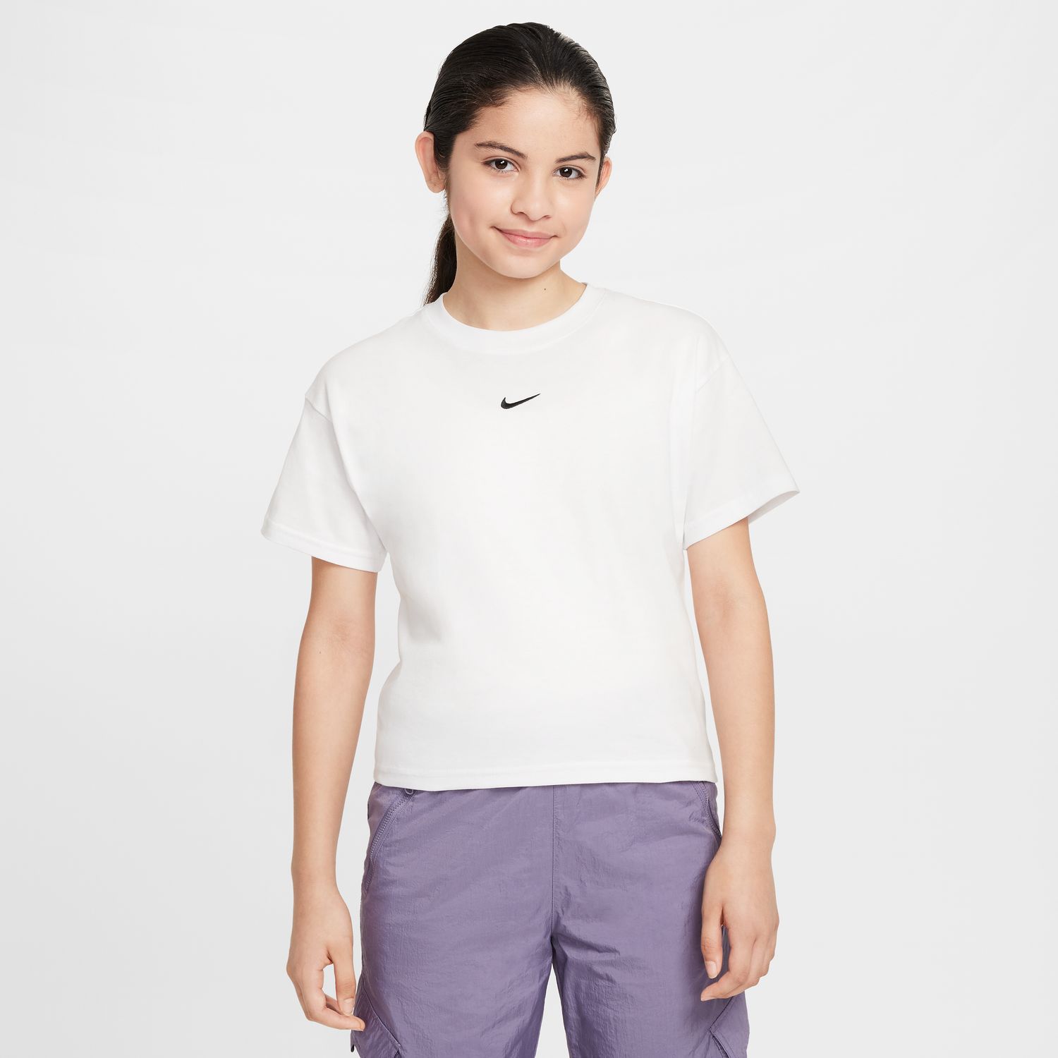 NIKE SPORTSWEAR ESSENTIAL BIG KIDS' (GIRLS') T-SHIRT חולצת טניס ילדים נייקי