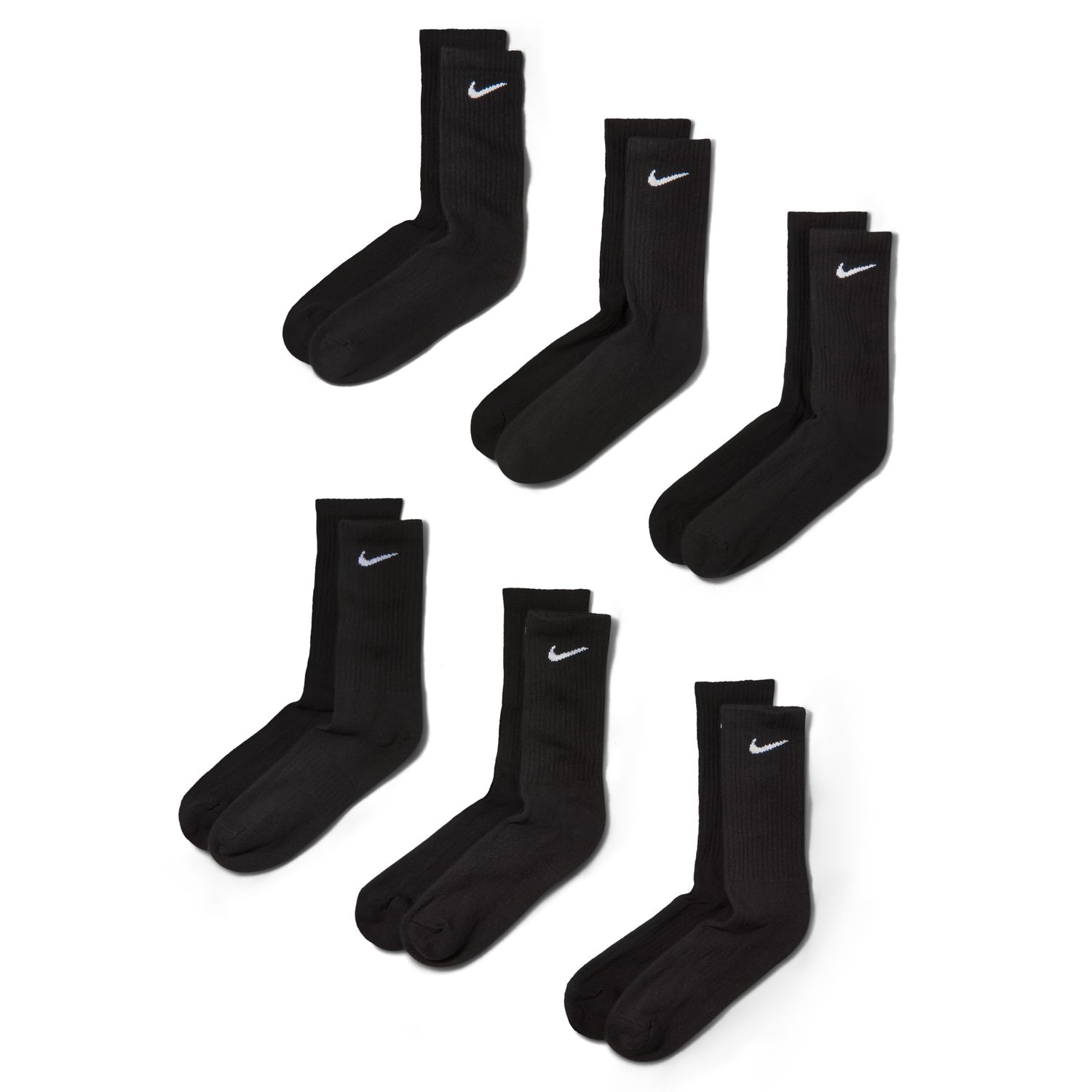 NIKE EVERYDAY CUSHIONED TRAINING CREW SOCKS (6 PAIRS) גרבי טניס נייקי