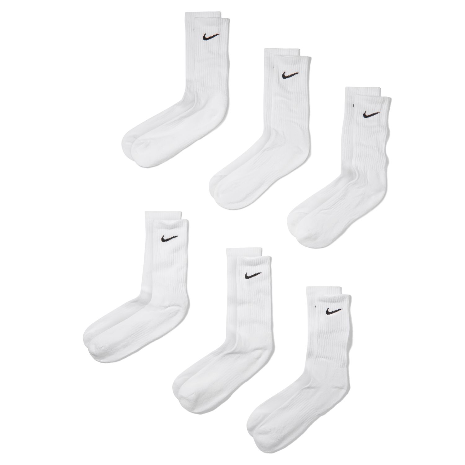NIKE EVERYDAY CUSHIONED TRAINING CREW SOCKS (6 PAIRS) גרבי טניס נייקי