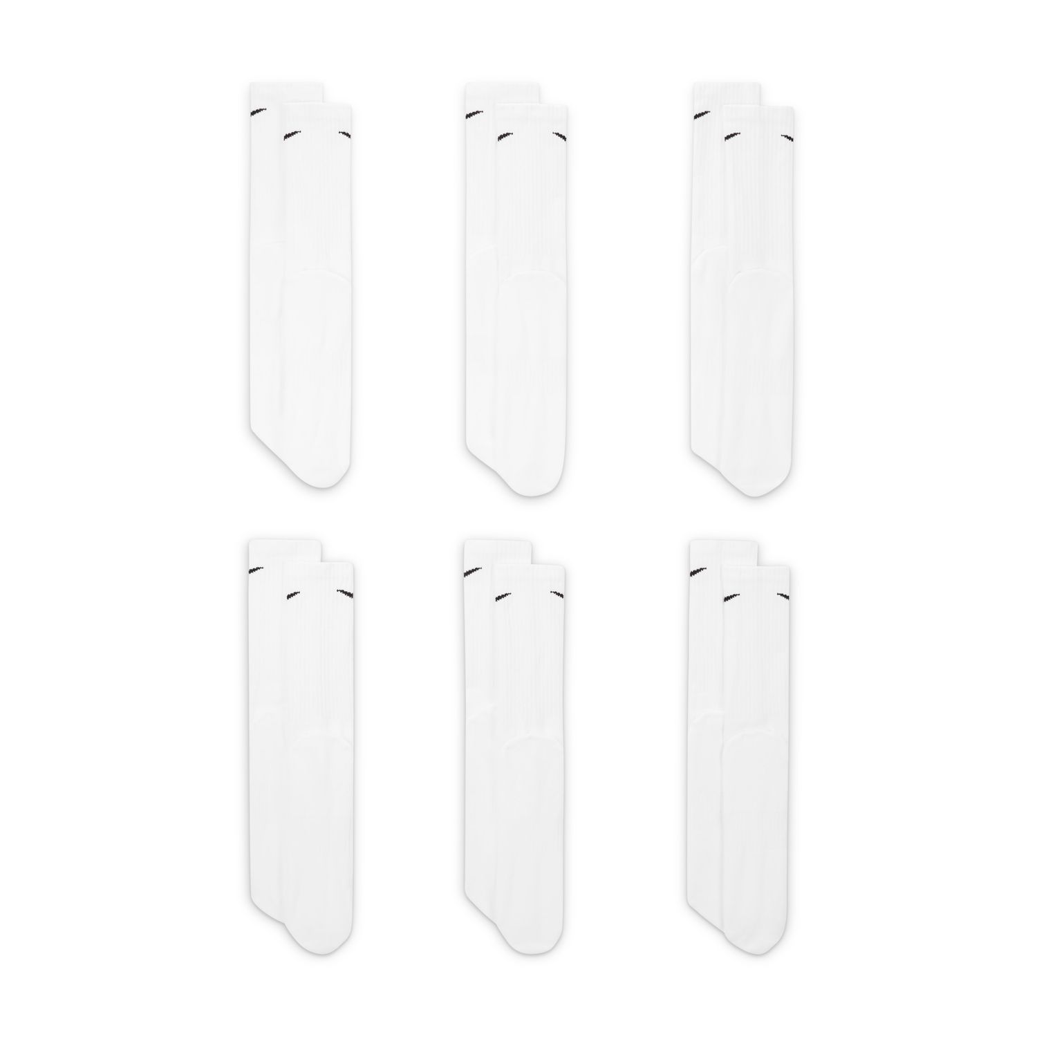 NIKE EVERYDAY CUSHIONED TRAINING CREW SOCKS (6 PAIRS) גרבי טניס נייקי
