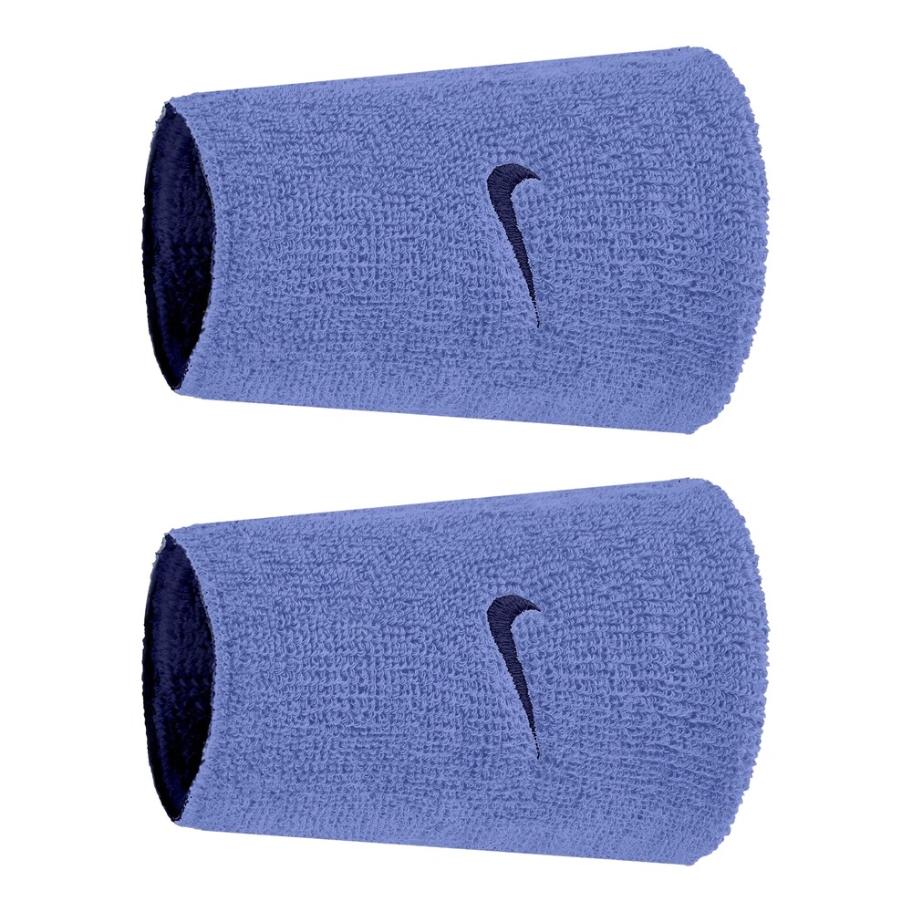 NIKE SWOOSH DOUBLE WIDE WRISTBANDS 2PK BLUE סופג זיעה נייקי