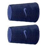 NIKE SWOOSH DOUBLE WIDE WRISTBANDS 2PK BLUE סופג זיעה נייקי