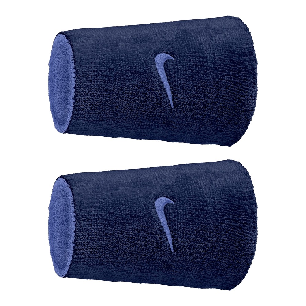 NIKE SWOOSH DOUBLE WIDE WRISTBANDS 2PK BLUE סופג זיעה נייקי
